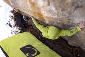 Pirmin Bertle sending “Roots in the Basement” 8A+ & more!
